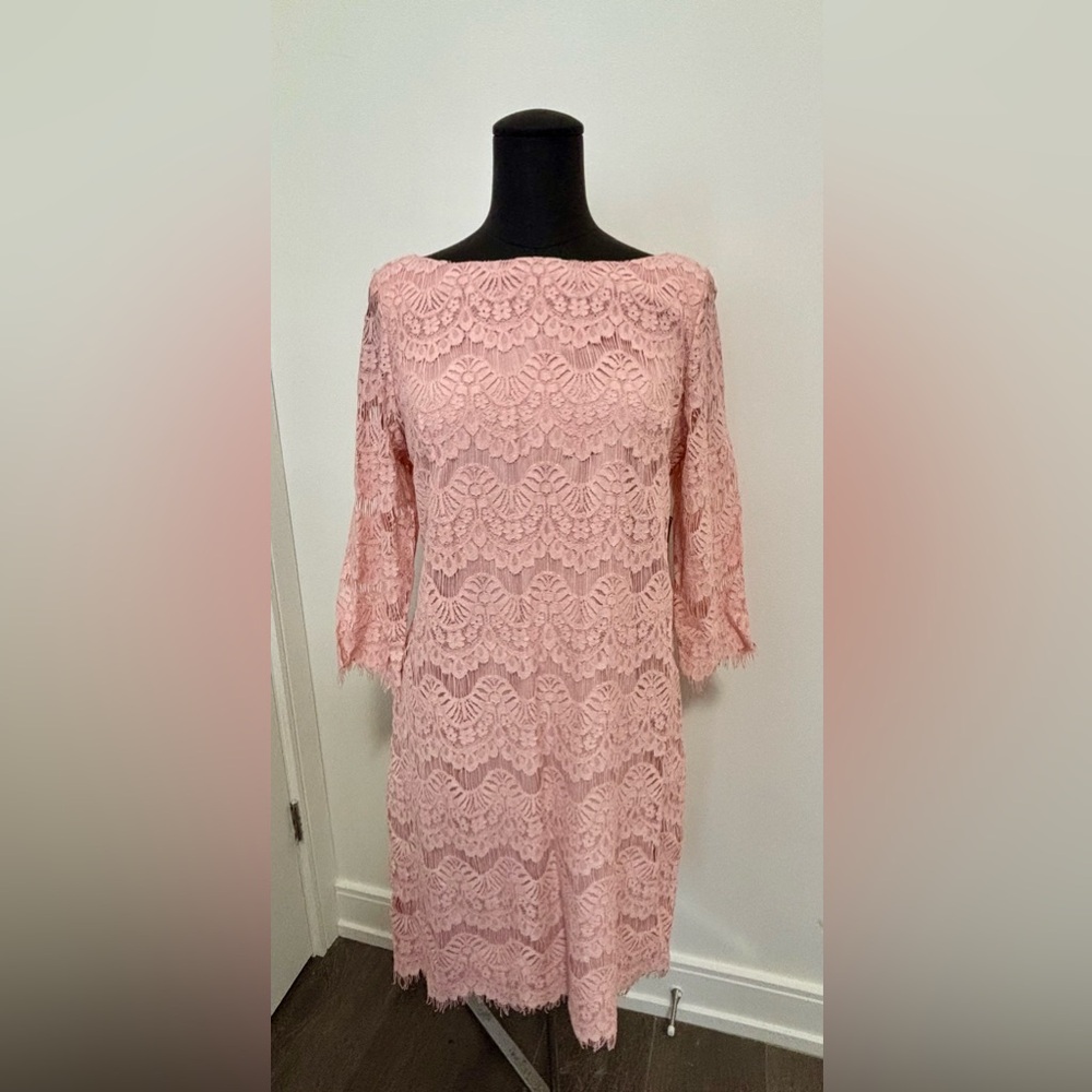 Jessica Howard Pink Lace Midi Dress